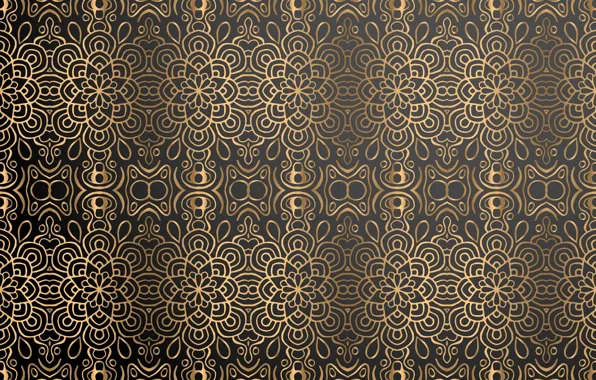 Узор, текстура, gold, орнамент, background, color