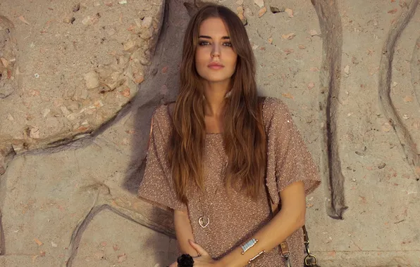 Картинка woman, young, beautiful, model, look, long-haired, charming