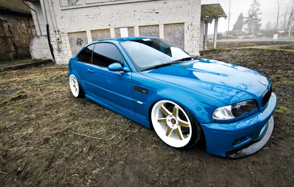Картинка бмв, BMW, blue, tuning, E46