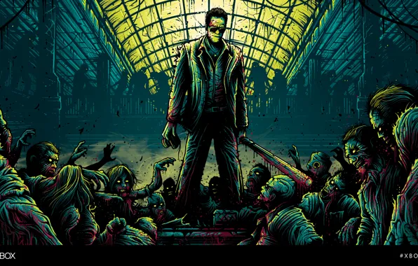 Dead Rising, зомби, XBOXART, Фрэнк Вэст, Dan Mumford