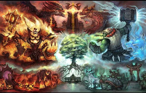 Противостояние, разрушение, орк, wow, cataclysm, смертокрыл, Тралл, Thrall