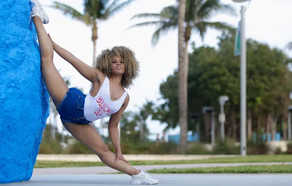 Картинка девушка, поза, растяжка