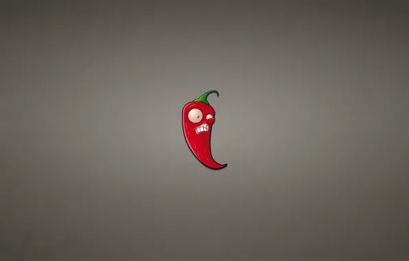 Красный, минимализм, перец, чили, pepper, темноватый фон, plants vs zombies