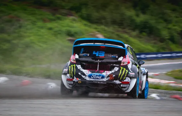 Занос, ford, ken block, wrx, fiesta, worldrx, rally cross