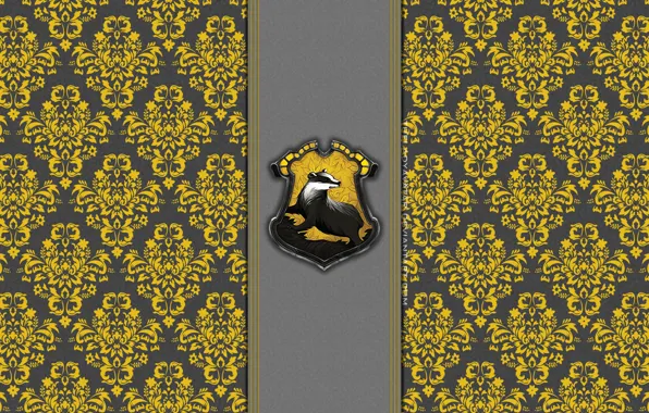 Узор, Harry Potter, Хогвартс, барсук, deviantart wallpapers, Hufflepuff, Пуффендуй, Hogwarts House