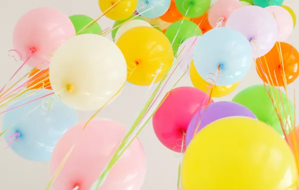 Картинка лето, счастье, воздушные шары, отдых, colorful, summer, happy, balloon