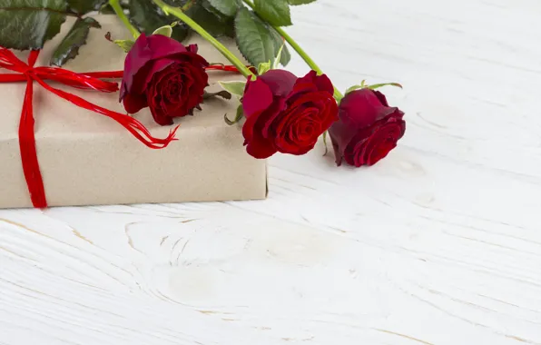 Картинка любовь, цветы, подарок, розы, red, love, romantic, valentine's day