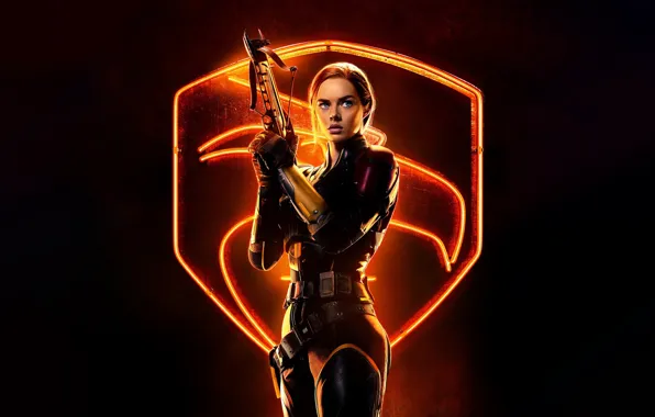 Фигура, постер, Scarlett, Samara Weaving, Самара Уивинг, Snake Eyes: G.I. Joe Origins, G.I. Joe: Бросок …