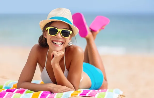 Girl, golden, happy, hat, lady, holiday, funky, glasses