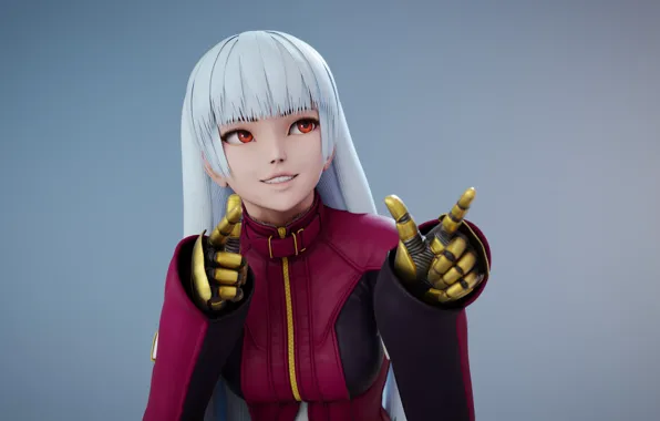 Девушка, улыбка, красота, перчатки, King of Fighters, Kula Diamond, Kula