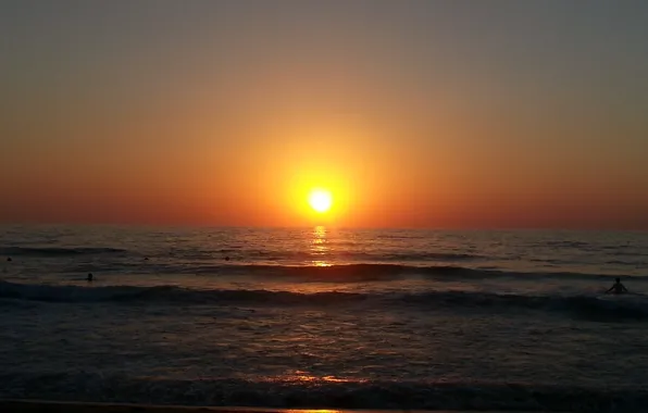 Закат, Солнце, Море, Волны, Кипр, Cyprus, Пафос