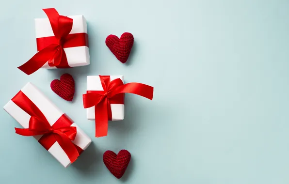 Любовь, праздник, подарок, сердечки, день влюбленных