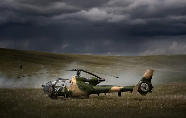 Gun, soldier, weapon, helicopter, helmet, uniform, seifuku, France Air Force