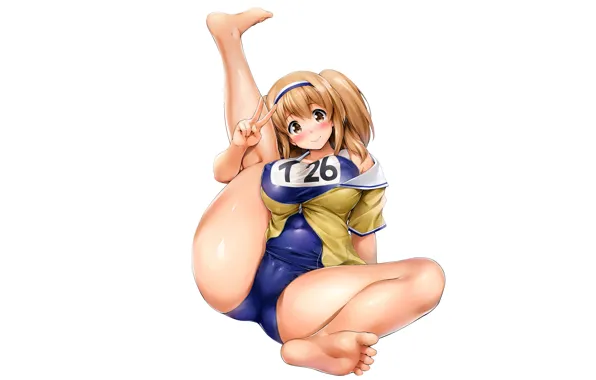 Girl, sexy, long hair, brown eyes, boobs, anime, beautiful, pretty