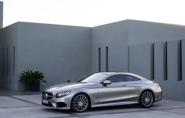 Silver, Mercedes Benz, coupe, S-class
