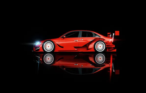 Audi, Минимализм, Ауди, Машина, Фон, Вид сбоку, Audi A4, Transport & Vehicles
