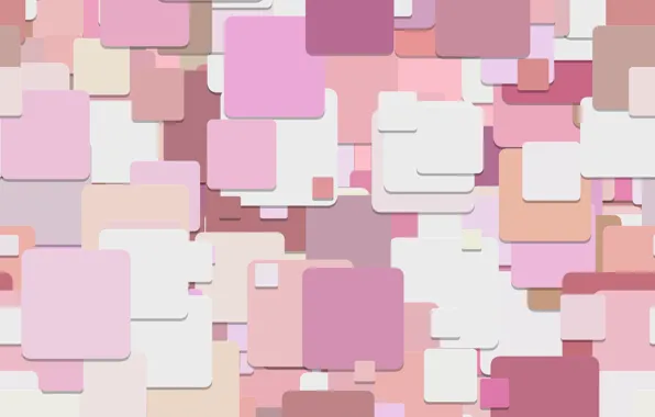 Абстракция, Pink, white, геометрия, Abstract, background, squares, shapes
