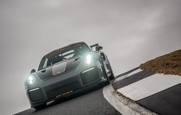 Пасмурно, фары, 911, Porsche, гоночный трек, GT2 RS, 991, Edo Competition