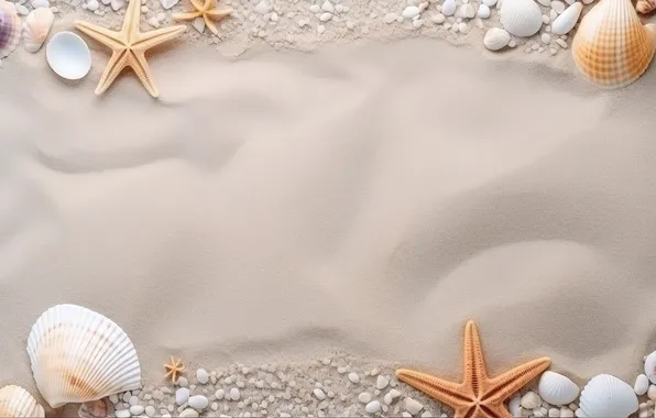 Песок, пляж, фон, ракушки, beach, texture, background, sand