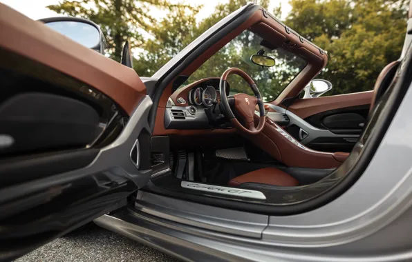 Porsche, Porsche Carrera GT, car interior