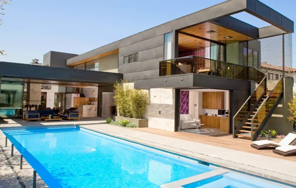 Вилла, бассейн, архитектура, терраса, Washington, Riggs Place Residence, by Soler Architecture