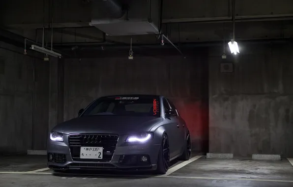 Audi, ауди, тюнинг, черная, black, vossen, Sedan, RS4