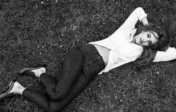 Поза, модель, Jessica Alba, джинсы, реклама, фигура, актриса, прическа