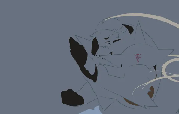 Робот, минимализм, Стальной Алхимик, Fullmetal Alchemist, векторная графика