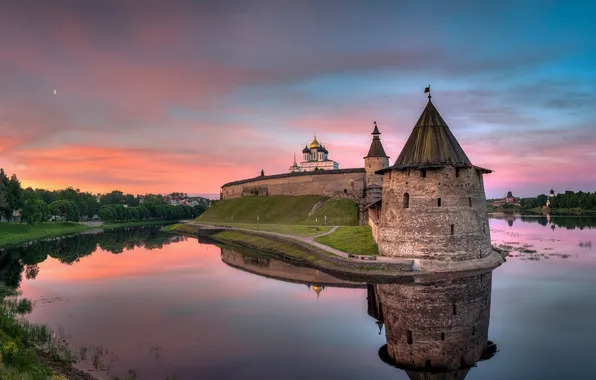 Картинка ранее утро, Роман Дмитриев, Псковский Кром