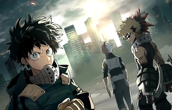 Аниме, арт, парни, герои, Boku no Hero Academia, Моя геройская академия