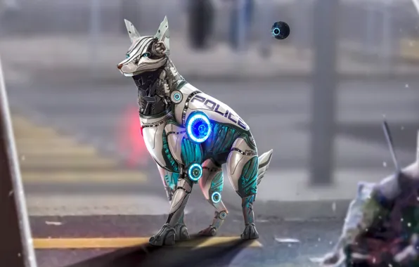 Собака, Робот, Полиция, Android, Fantasy, Dog, Police, Robot