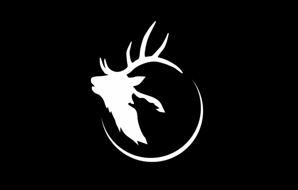 White, black, wolf, deer
