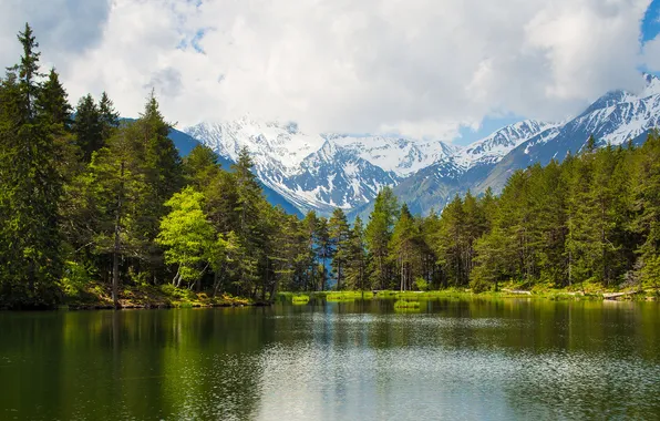 Пейзаж, горы, озеро, Tirol