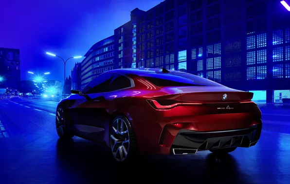 Concept, BMW, красная, rad, BMW Concept 4, BMW Concept