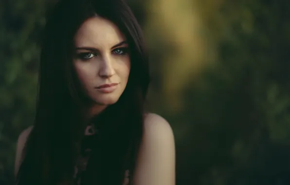 Картинка Girl, Beautiful, Brunette, Green, Eyes, Aurela Skandaj