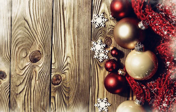 Украшения, шары, Новый Год, Рождество, Christmas, balls, wood, New Year