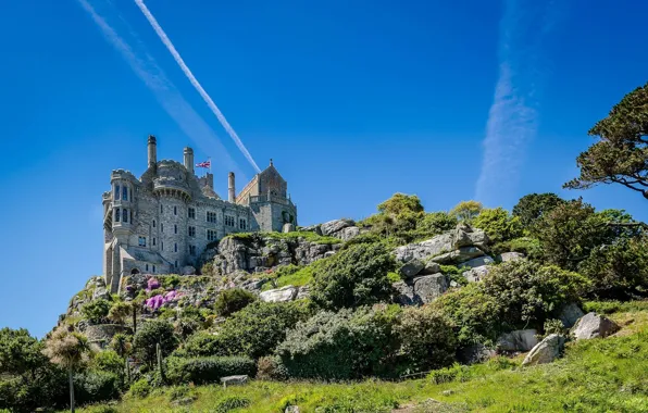 Картинка замок, Англия, Корнуолл, Cornwall, St Michael’s Mount