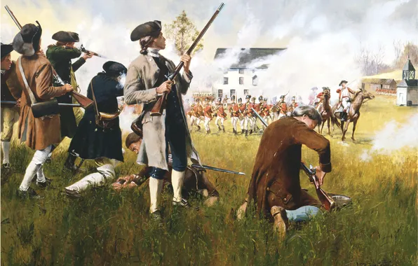 Картинка British, Americans, American Revolution, Epic bravery