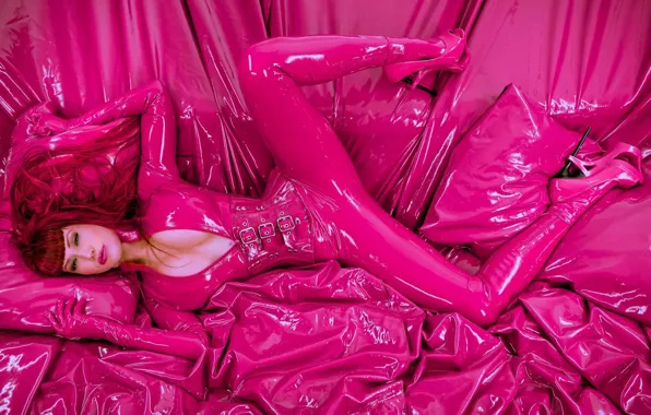 Розовый, латекс, Bianca Beauchamp