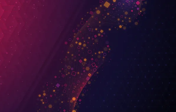 Фиолетовый, круги, треугольники, квадраты, Linux, KDE, двухцветный, Plasma