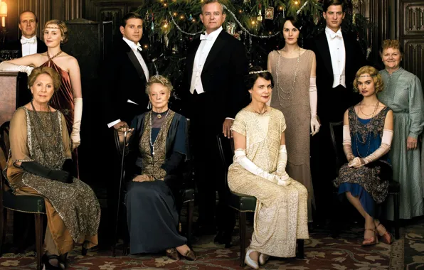 Интерьер, Рождество, сериал, актеры, драма, персонажи, Аббатство Даунтон