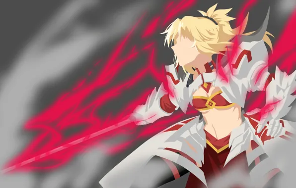 Девушка, дым, минимализм, меч, Fate / Grand Order