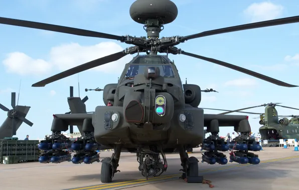 Картинка вертолет, США, боевой, армии, helicopter, Apache, ударный, AH-64