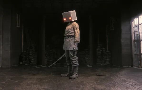 Картинка Dope, Warrior, Katana, Robot