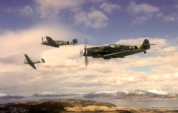 Истребитель, Messerschmitt, Bf-109, JG5, ''Eismeer'', Bf.109G-14