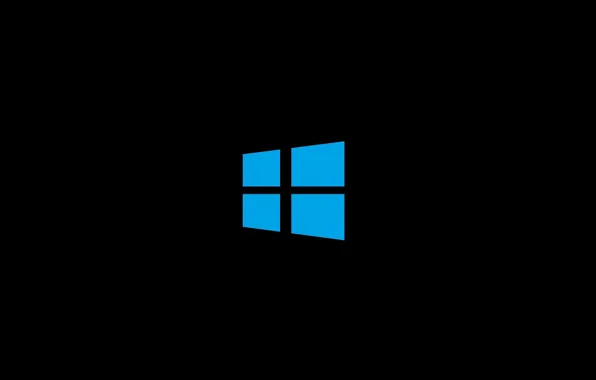 Картинка минимализм, квадраты, microsoft, black, blue, windows 10, win 10