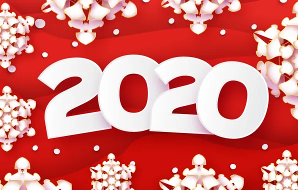 Украшения, снежинки, фон, Новый год, Christmas, New Year, 2020
