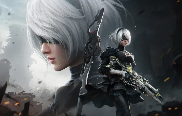 Картинка call of duty, mobile, nier automata