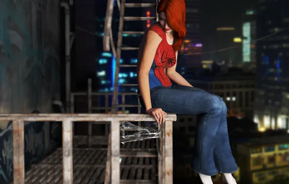 Костюм, Spider-Man, Mary Jane, Marvel comic