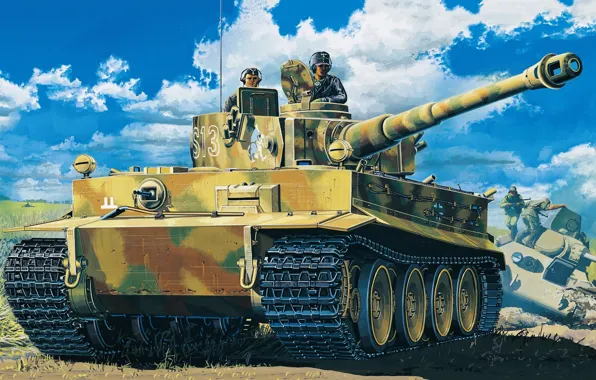 Германия, Тяжелый танк, Tiger I, Бронетехника, Waffen SS, Das Reich